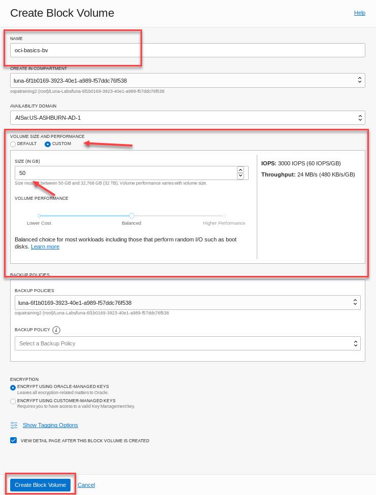 Oracle Cloud Infrastructure Block Volume