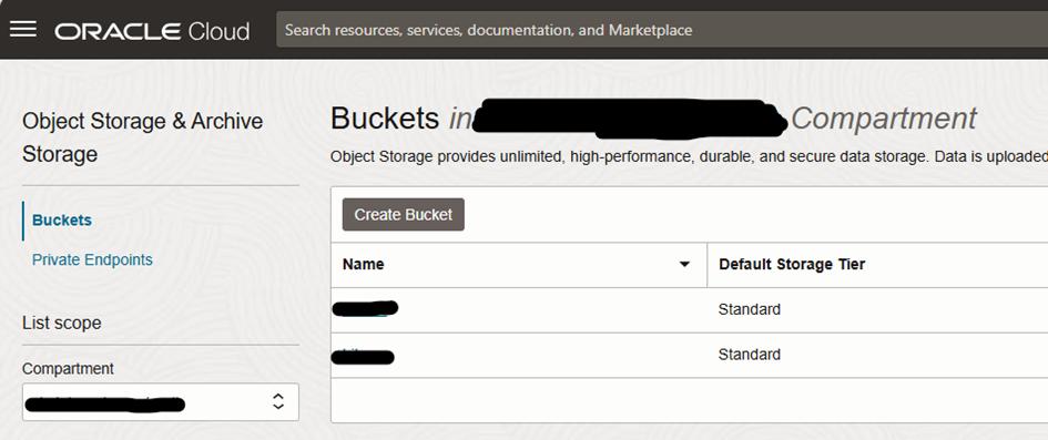 Oracle Cloud Infrastructure Object Storage